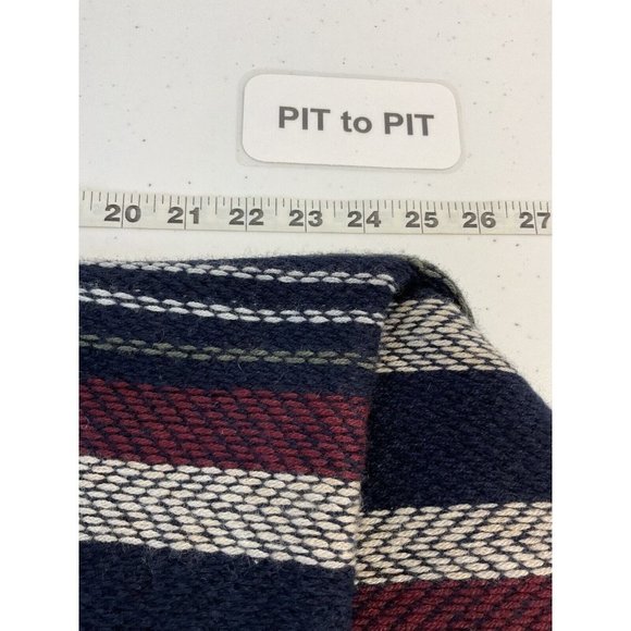 Faherty Denver Cashmere Women's Blue Striped Wool Cashmere Sweater XS/S - Picture 4 of 7